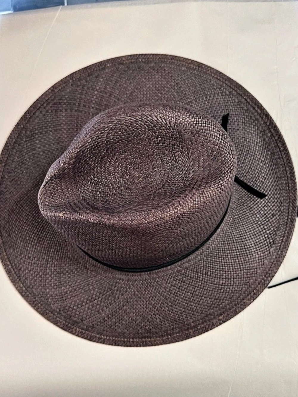 Janessa Leone Brown Straw Sun Hat Size Medium